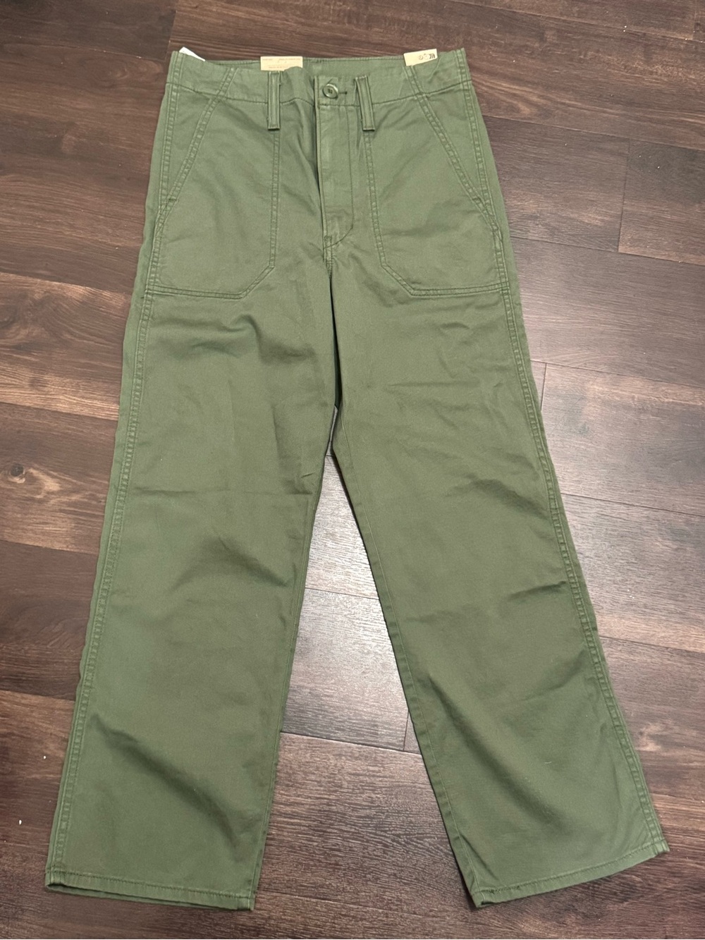Women’s Levi’s New With Tag Olive Green Surplus Straight 27x27 Pants